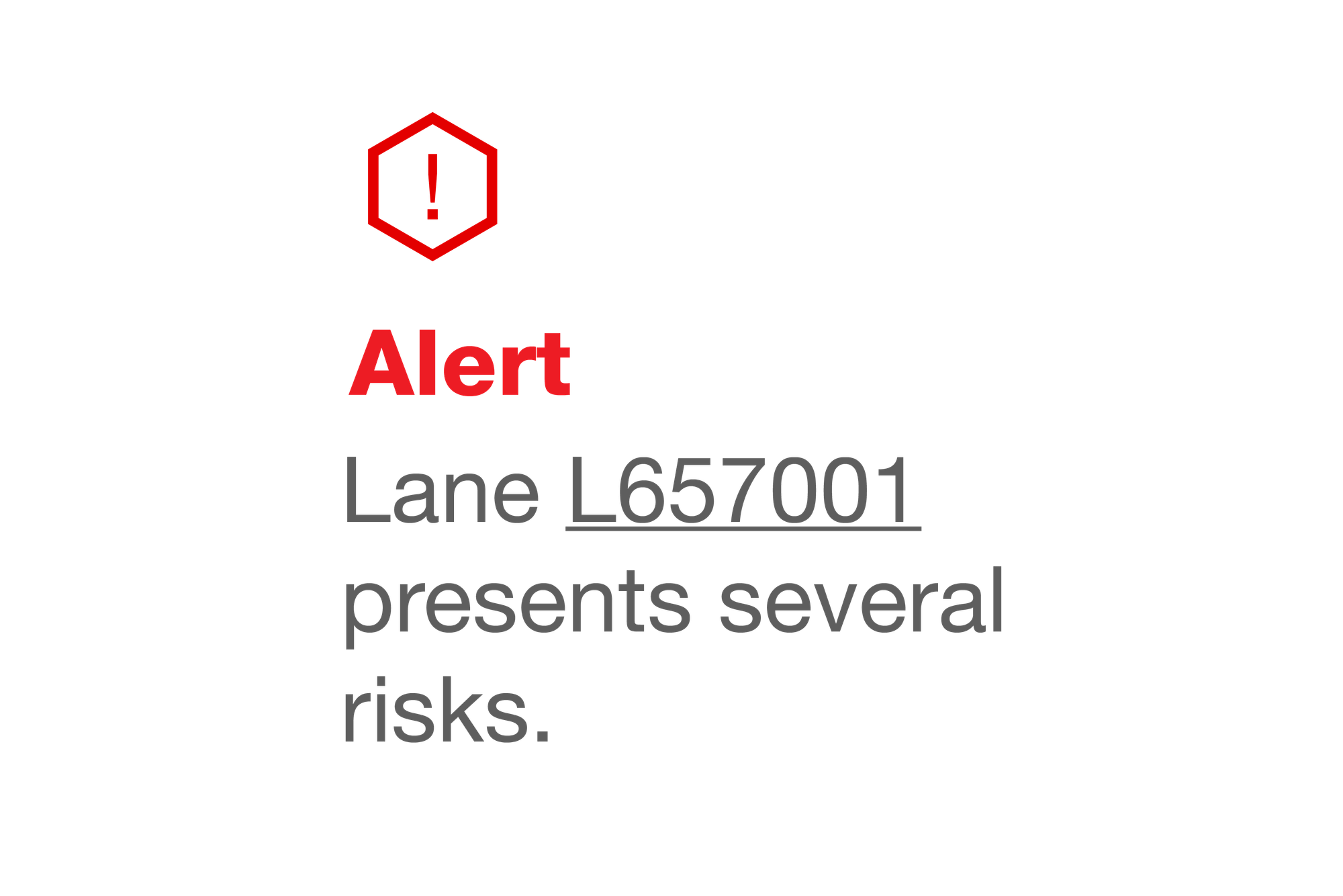 Alert example