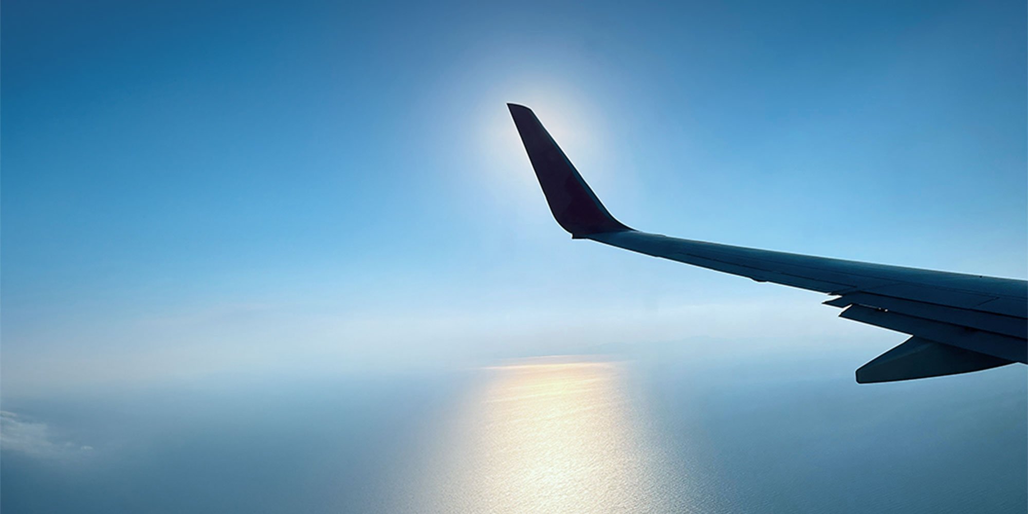 Wing - airline sunset